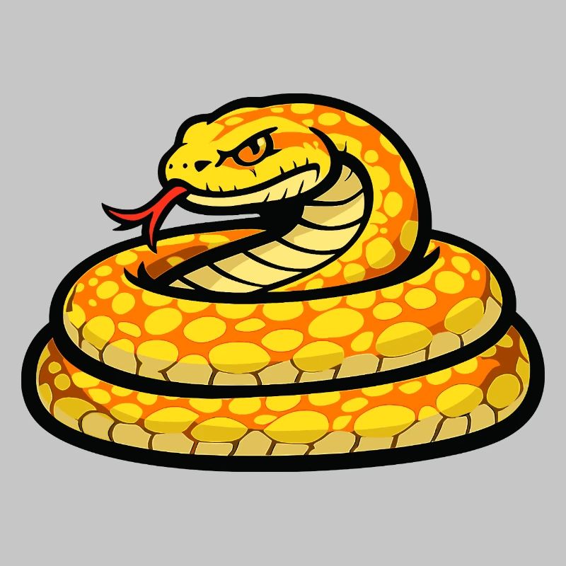 Sunny Snake Neon Pattern