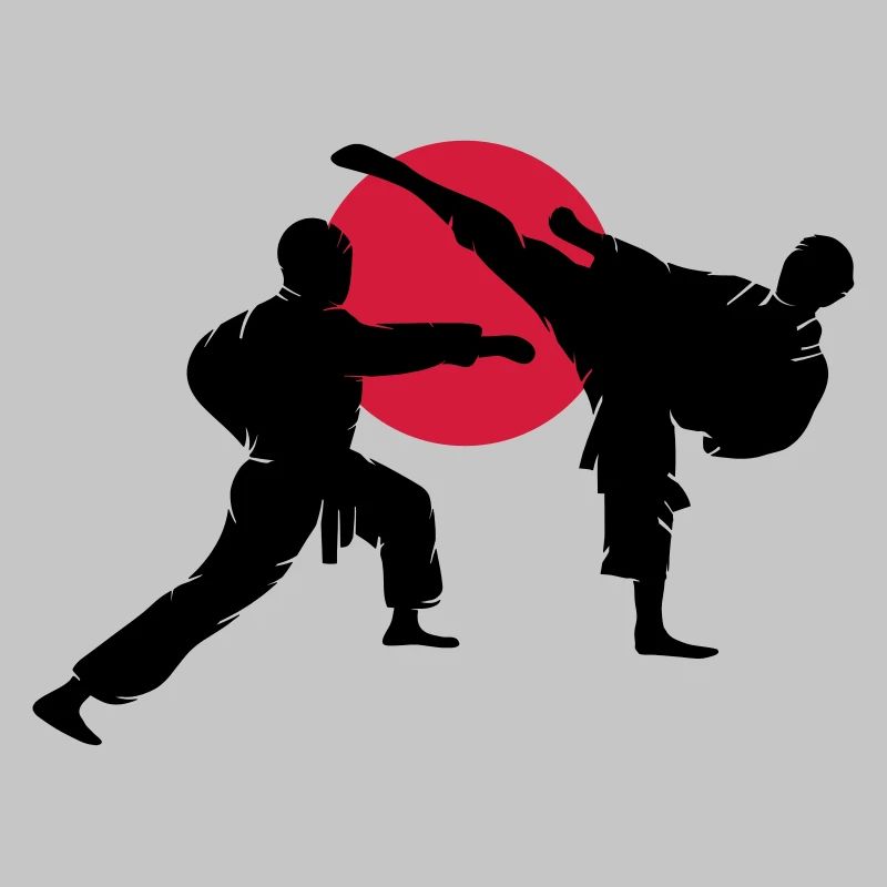 two karate fighter