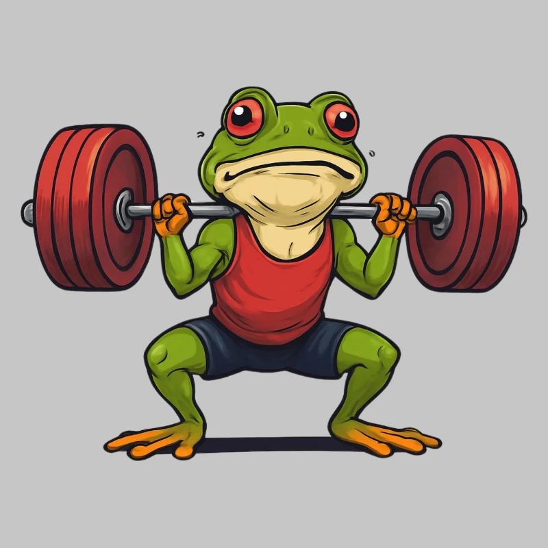 Muskulärer Gewichtheberfrosch