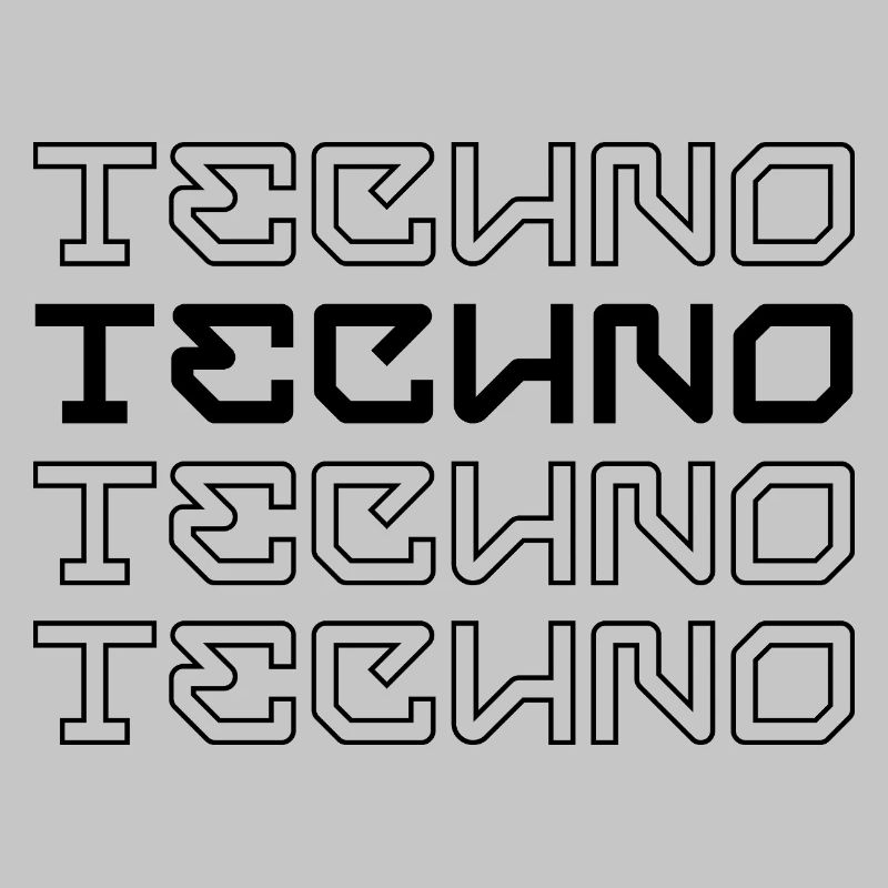 Conception de logo en typographie techno-moderne