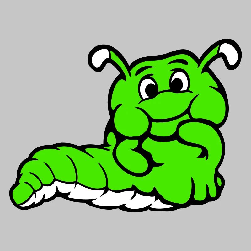 Caterpillar Worm Shy Friendly Curious Looking