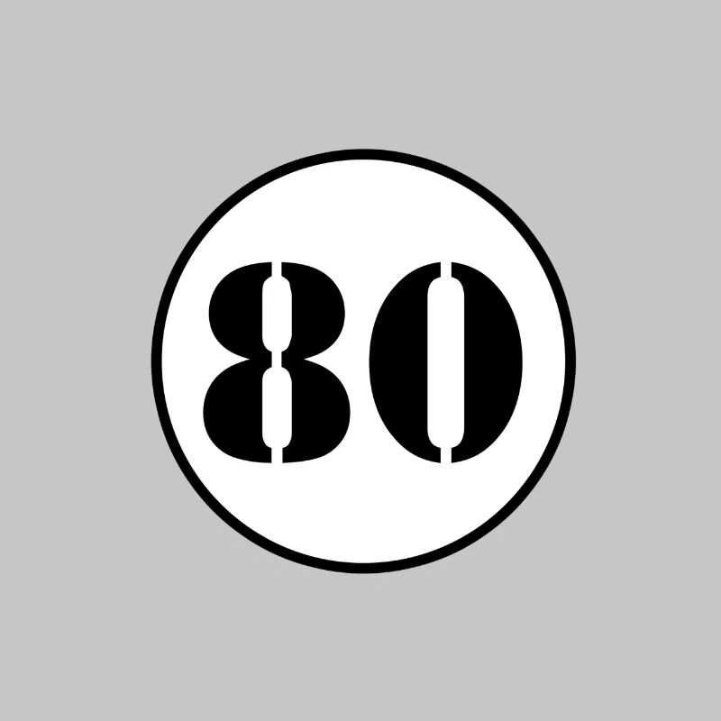 NUMBER 80 eighty birthday gift