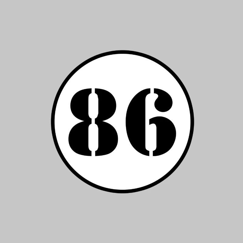 NUMBER 86 eighty six birthday gift
