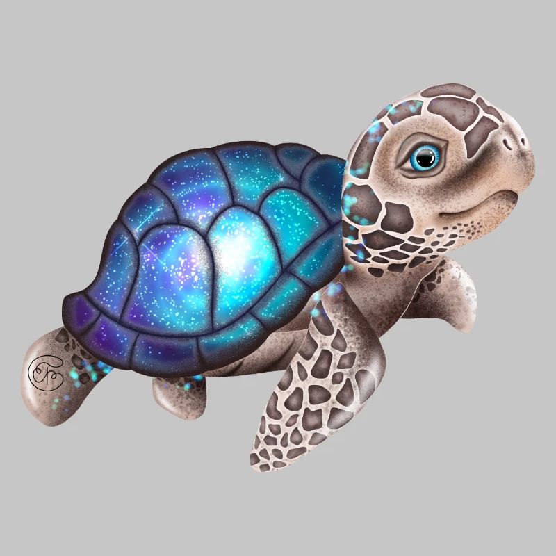 Sweet turtle with a galaxy | Space turtle