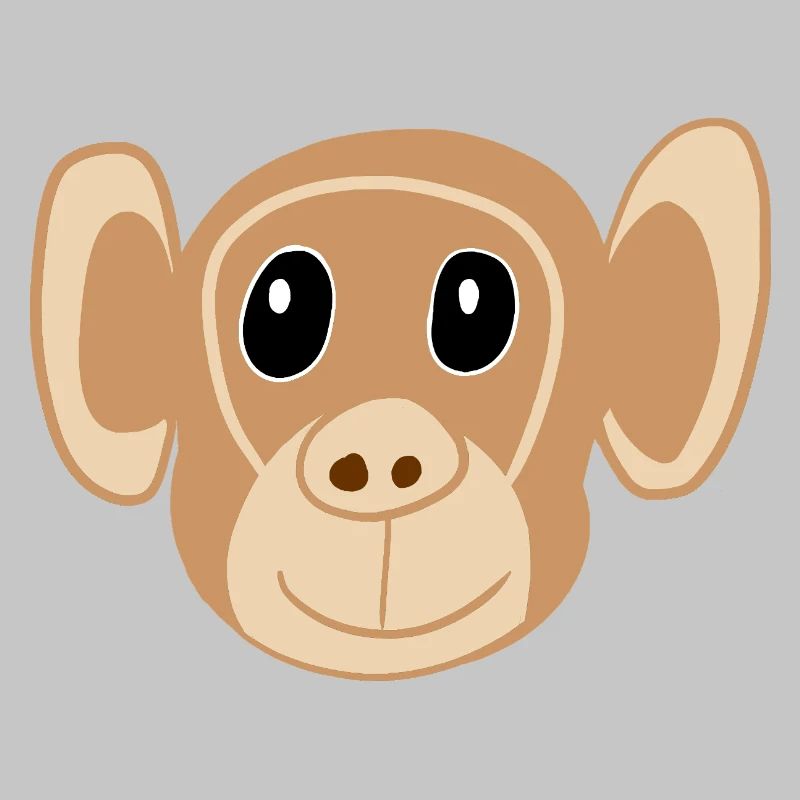 Cute Monkey Face Print Monkey Monkey Kids