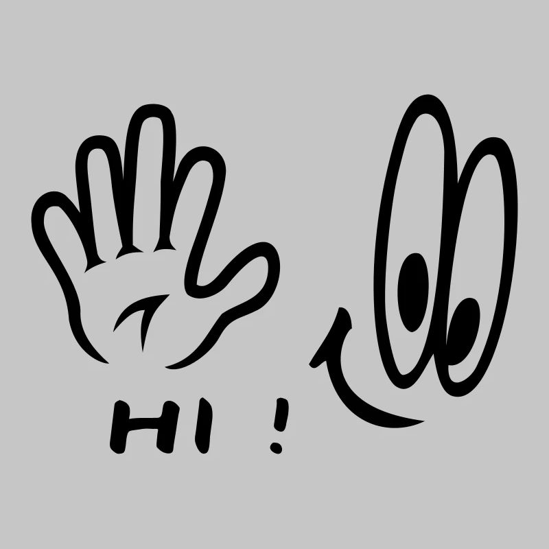 Handzeichen, Hi , Comic