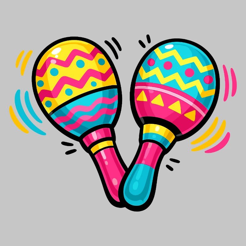 Bunte Maracas Muster