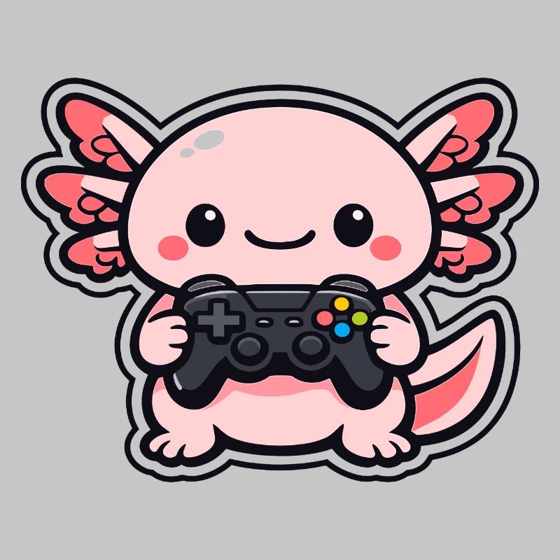 Kawaii Gaming Dragon with Controller