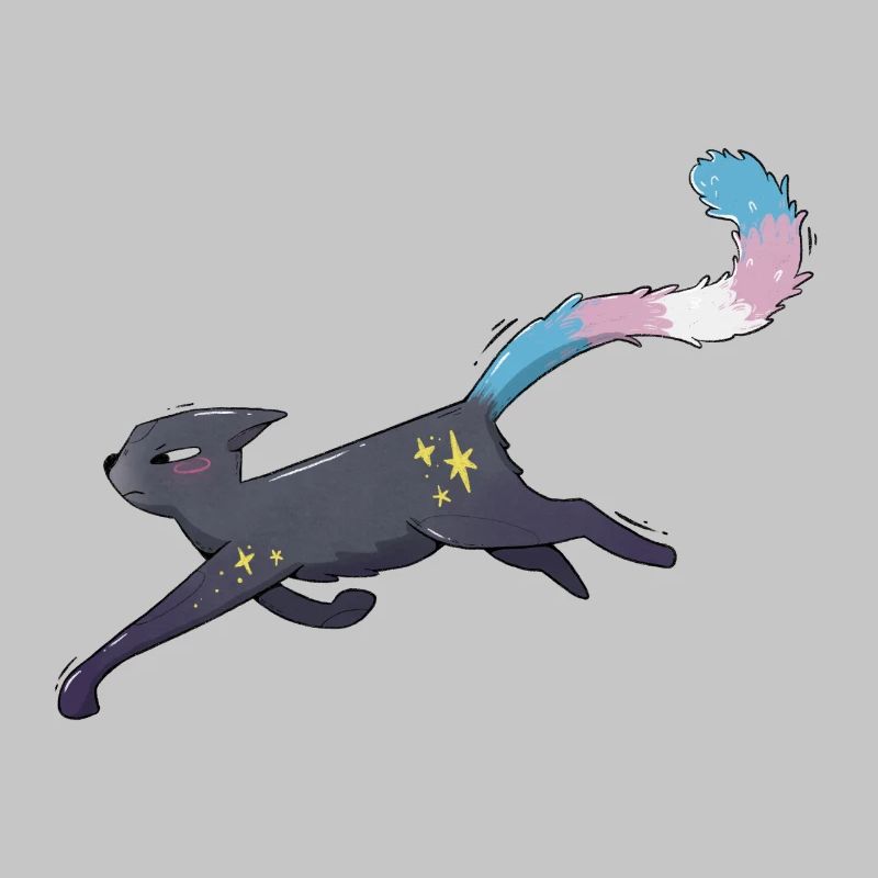 Fierté trans de chat mignon