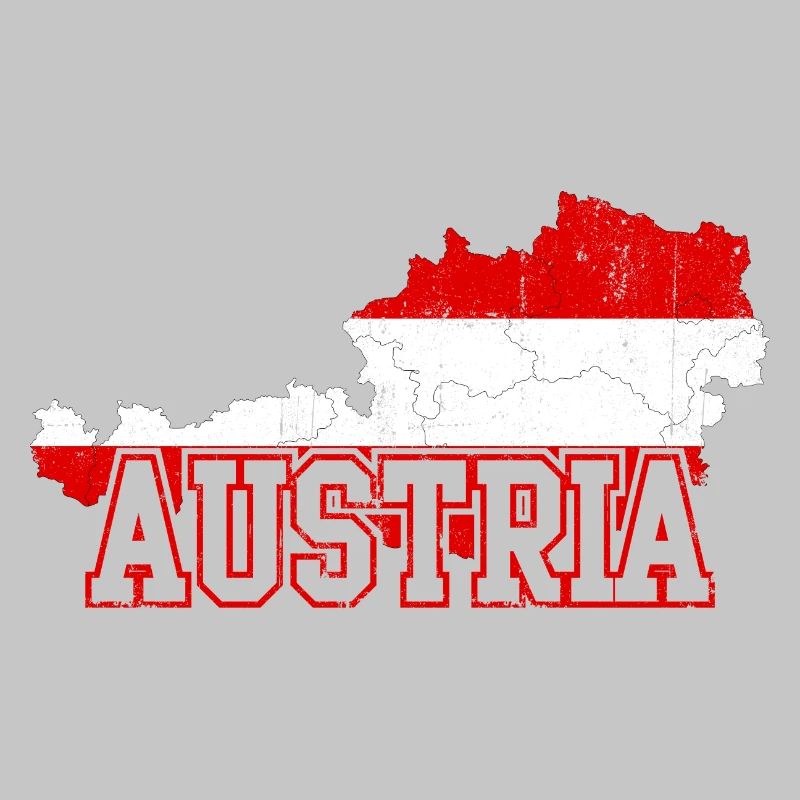 Austria Flag Map Wordmark