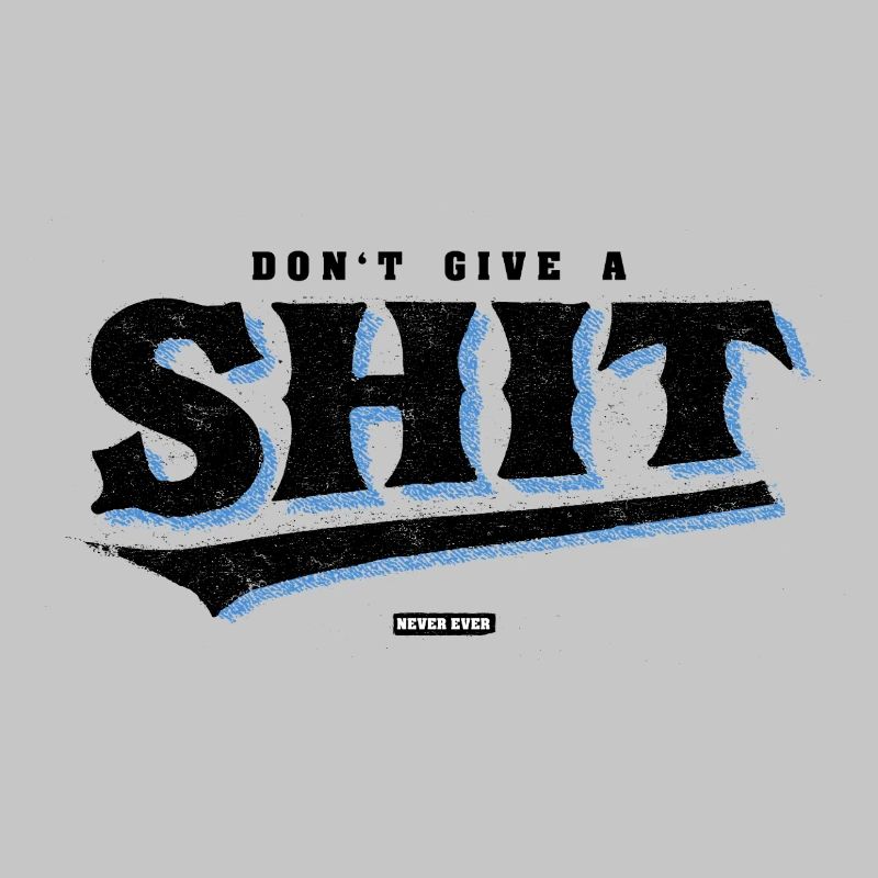 Blue Brush Lettering Never Ever