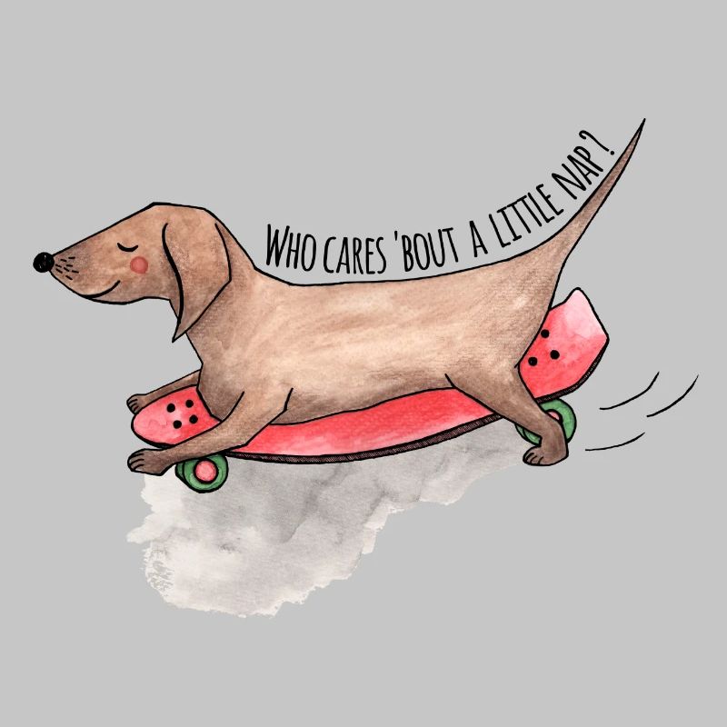Dackel Longboard Hunde Schläfchen
