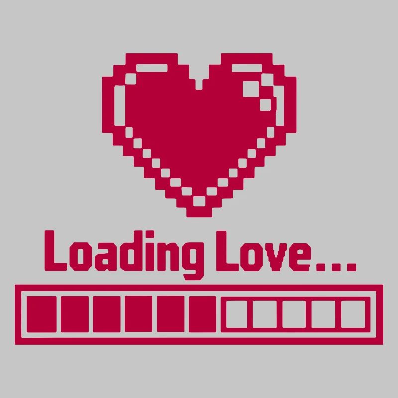 Pixel Heart Loading Bar Saint-Valentin - Avec amour