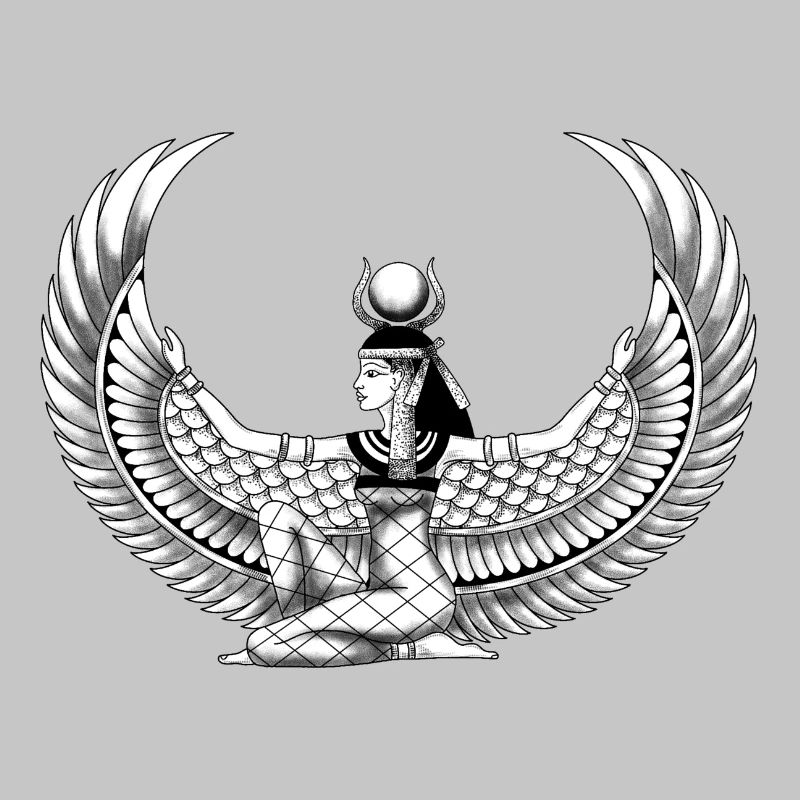Dessin égyptien déesse Isis Égypte