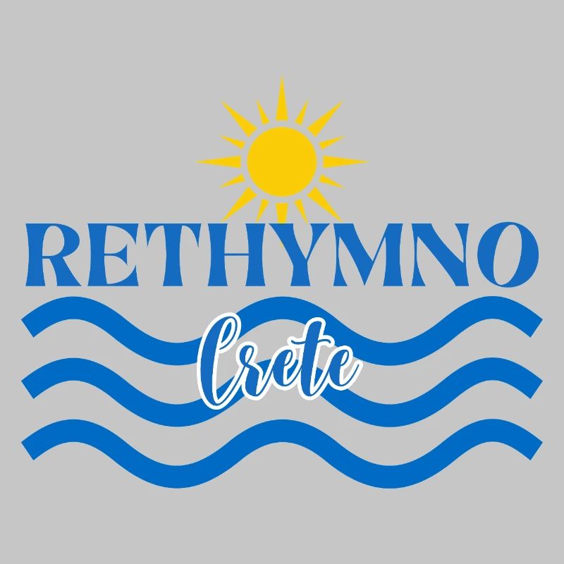 Conception de la vague du coucher de soleil de Réthymnon