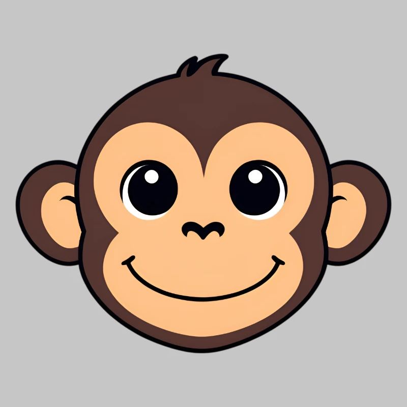Cheerful Monkey Cartoon