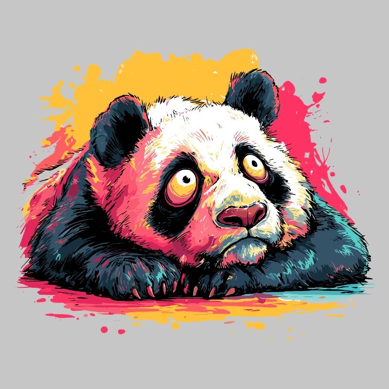 Panda Traumblick Farbspritzer