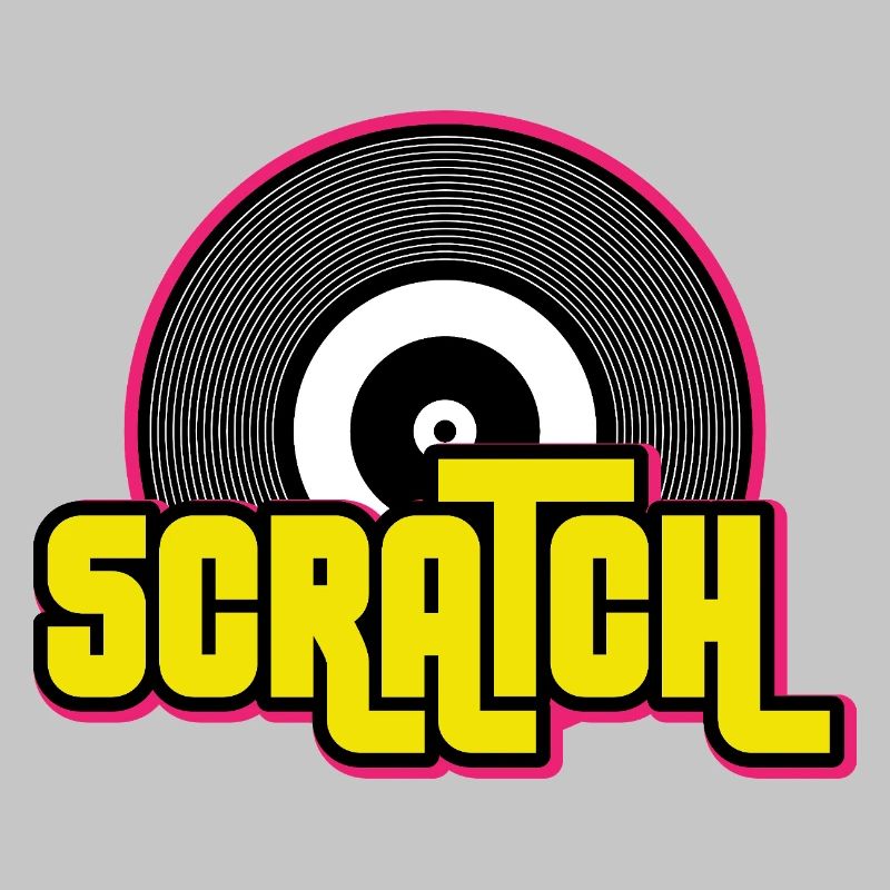 Graphique de disque vinyle Scratch DJ