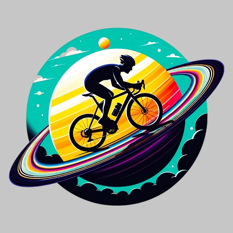 Cyclist on Saturn