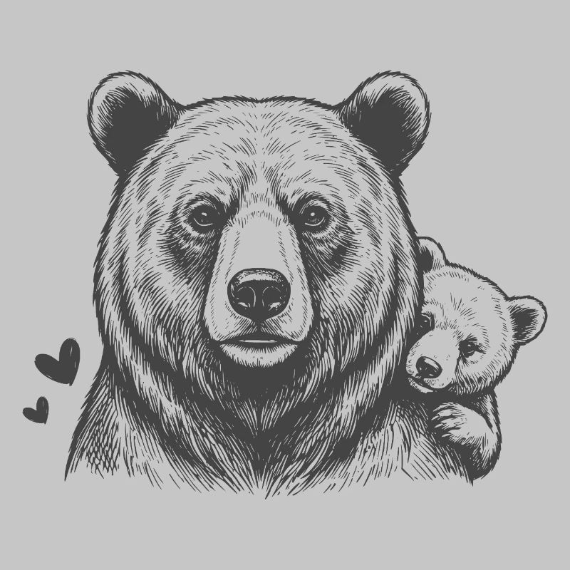 Père ours et bébé