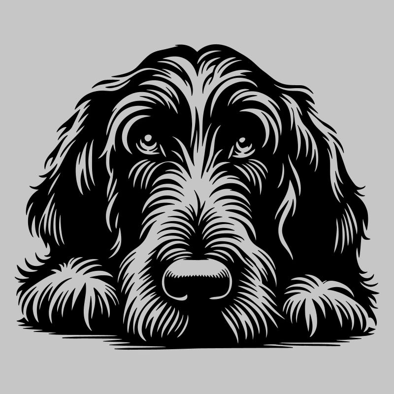 Spinone Italiano Kopf mit Pfoten