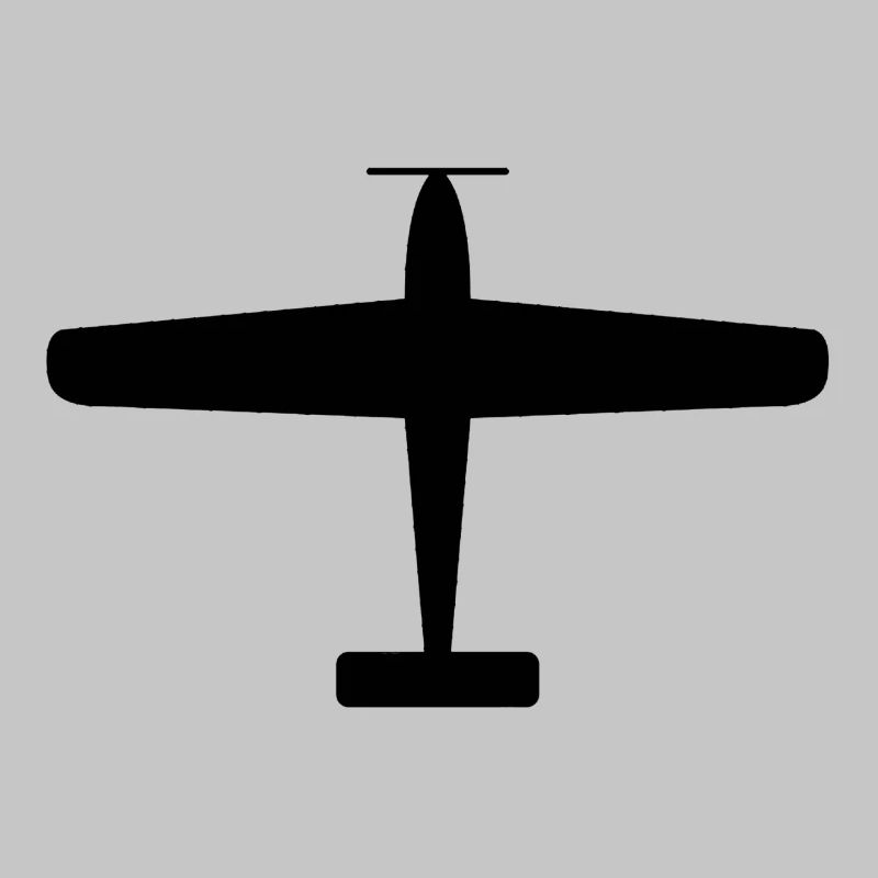Schwarze Flugzeug-Silhouette