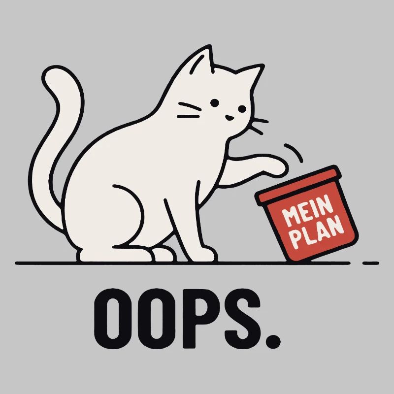 Mein Plan… Oops – Lustige Katze