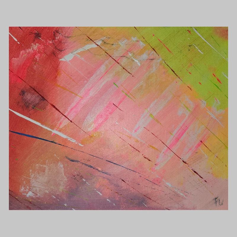 Neon Diagonal Stripe Abstract