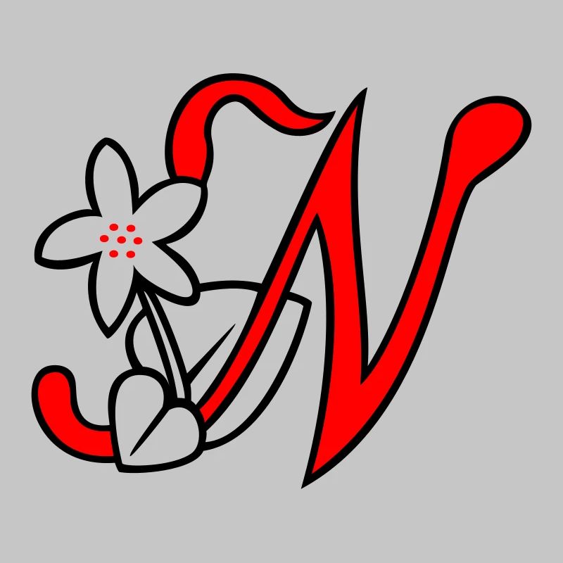 Buchstabe, Initiale, Blume