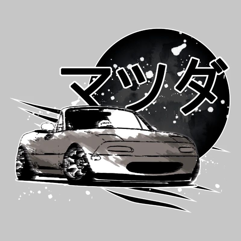 Japanisches Auto Miata Mx5 grau