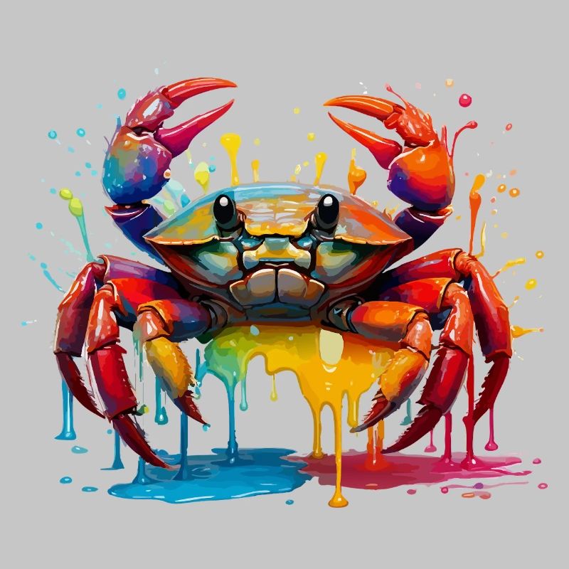 Farbexplosion Krabbenkunst