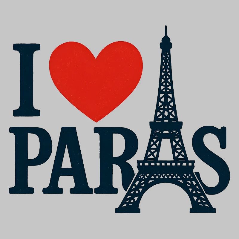Ich liebe Paris Eiffel Herz