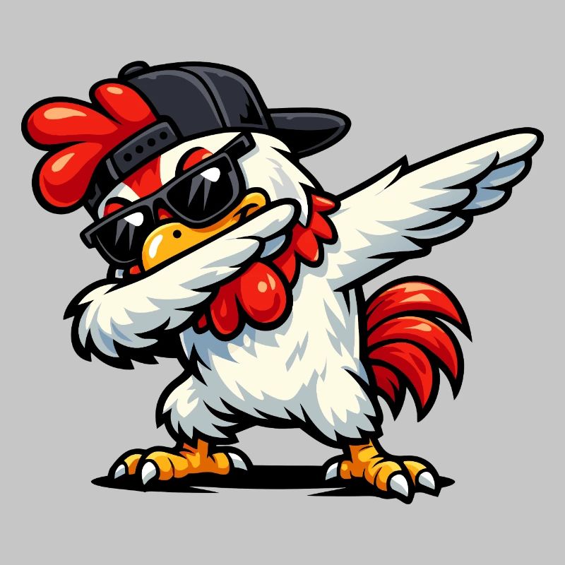 Dabbing Rooster
