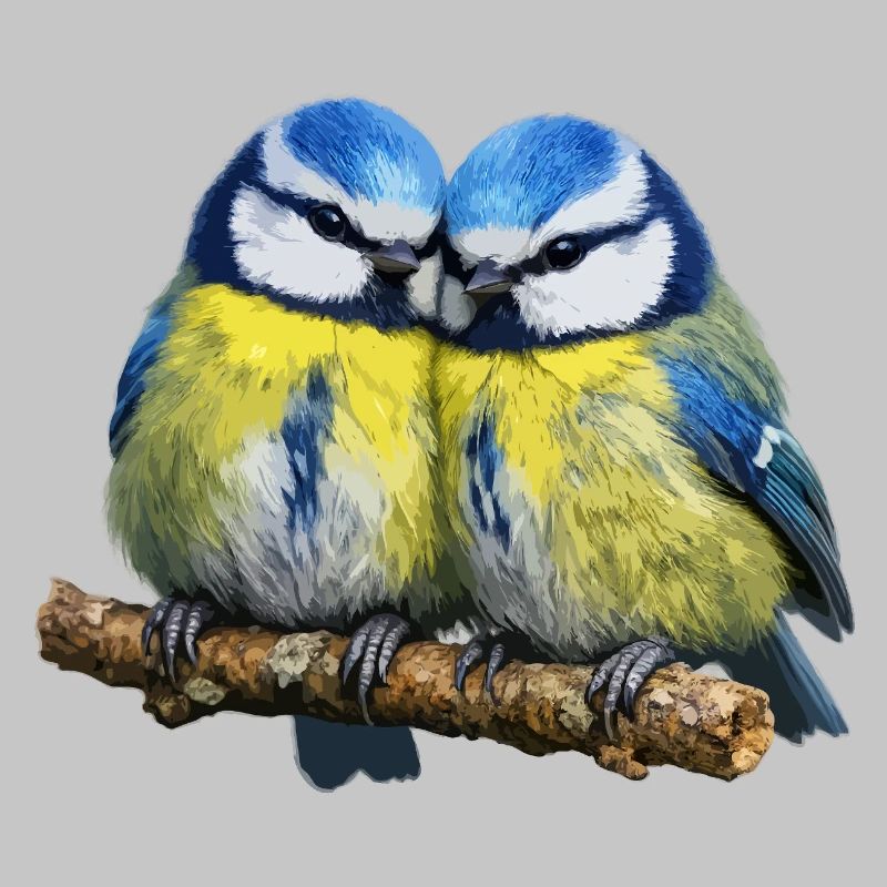 Zwei Blaue