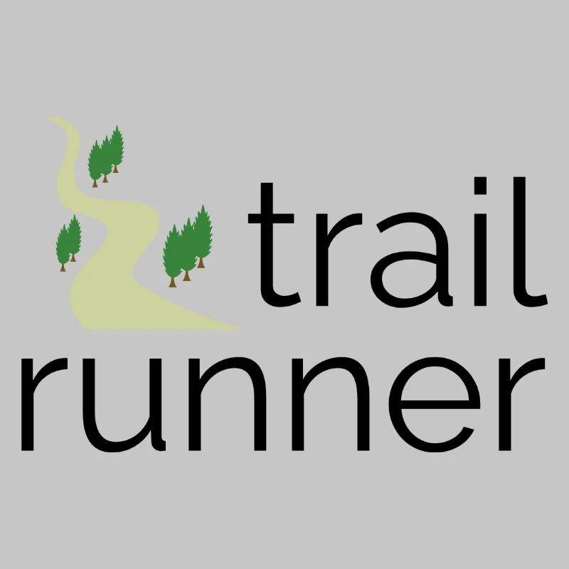 Trail Runner - Design with Text and Trail