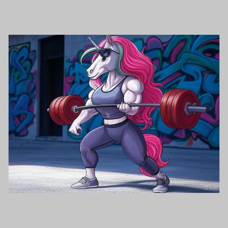 Kraftvolles Einhorn-Training