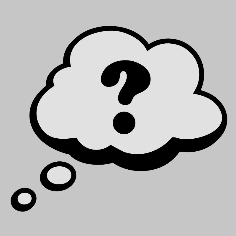 Comic speech bubble question mark