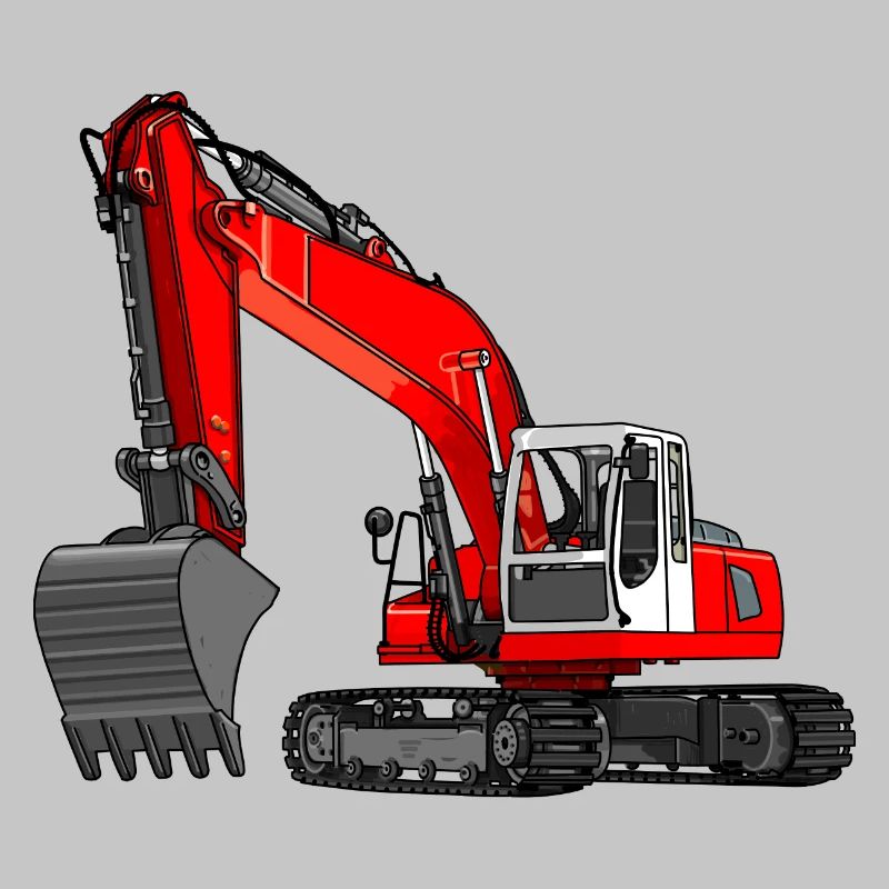 Excavator red