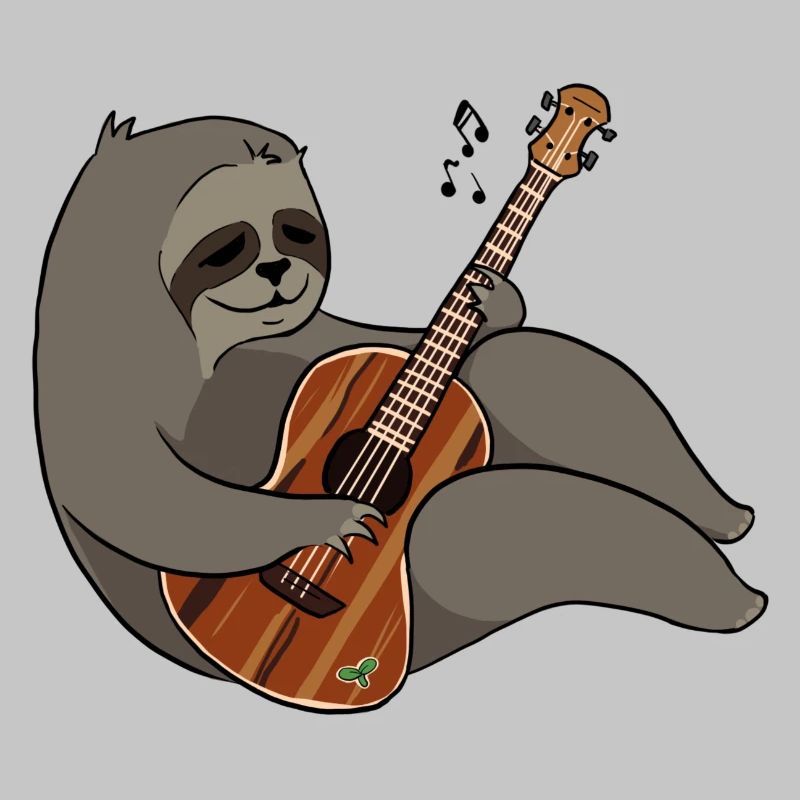 Lazy playing the ukulele