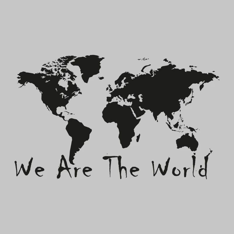 World Unity Map Silhouette