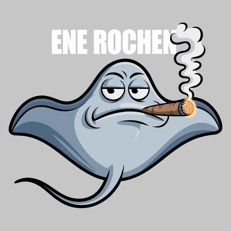 Ene Rochen Raucher Spruch Zigarette Kippe Rauchen