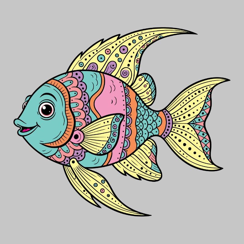 Colorful Psychedelic Coral Fish