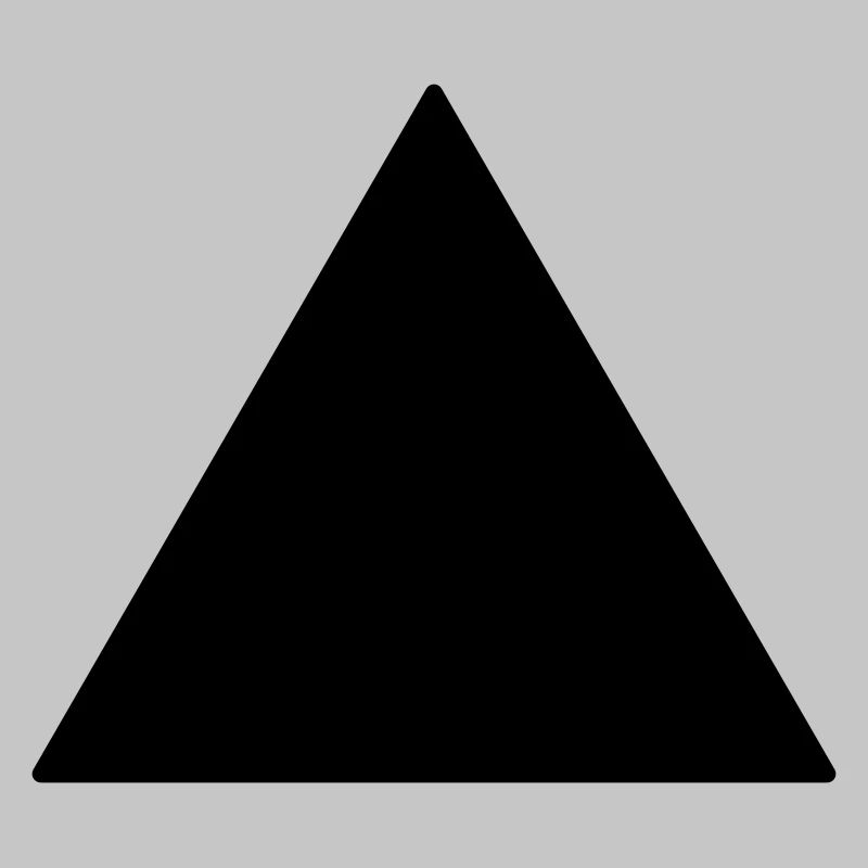 Triangle équilatéral de symbole noir