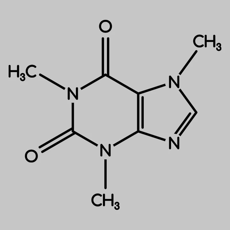 Molécule de caféine - Formule de structure