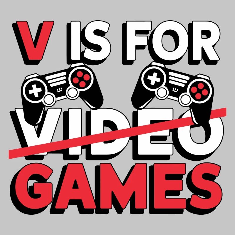 V is for Video Games Graphic