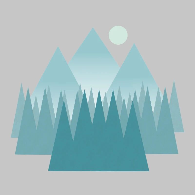 Paysage de montagne astral dans les tons bleus