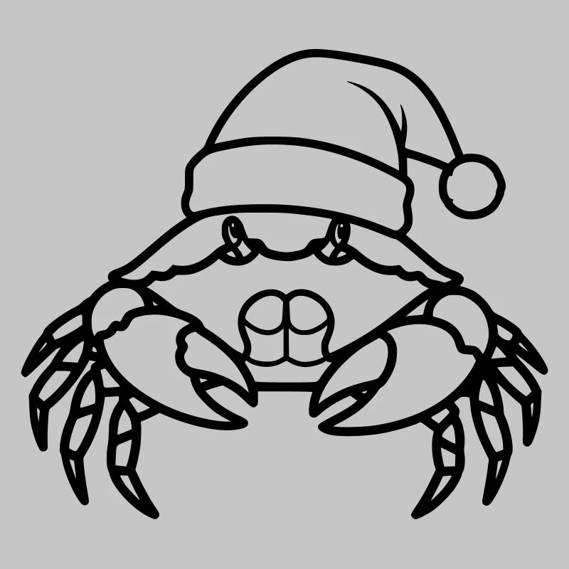 Weihnachtskrabbe Cartoon Illustration