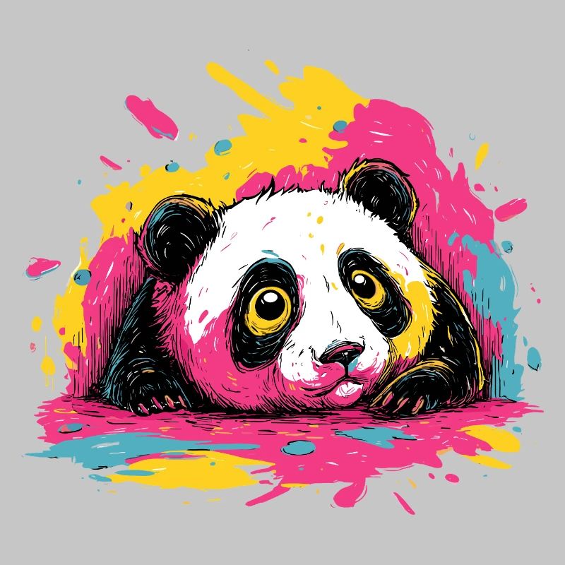Panda Farbsplash