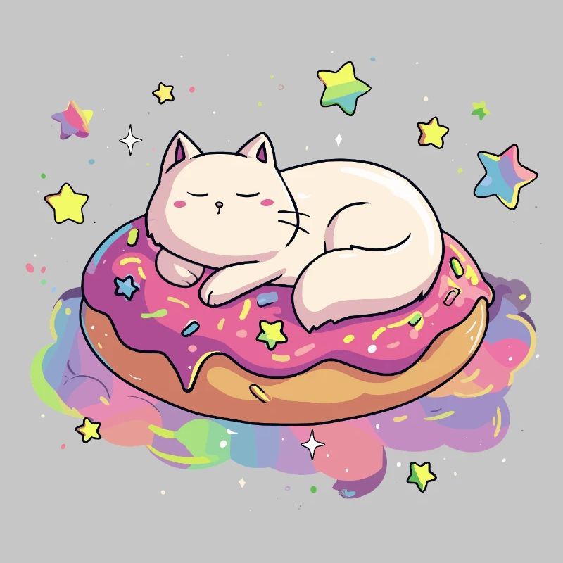 Cat Cuddle Donut Dream