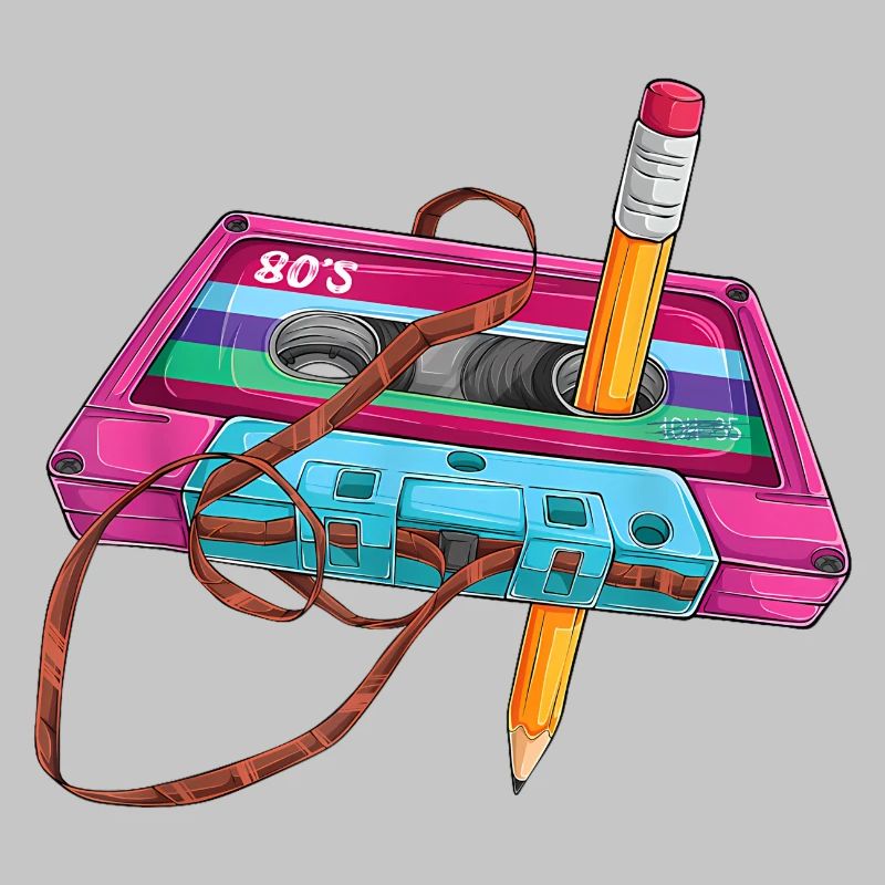 80er Kassette Stift